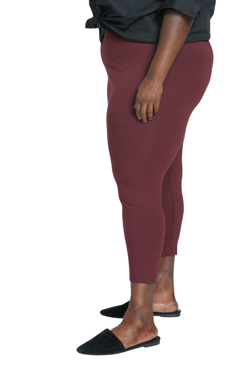 Roya Crop Leggings, Alternate, color, BLACK CHERRY RED