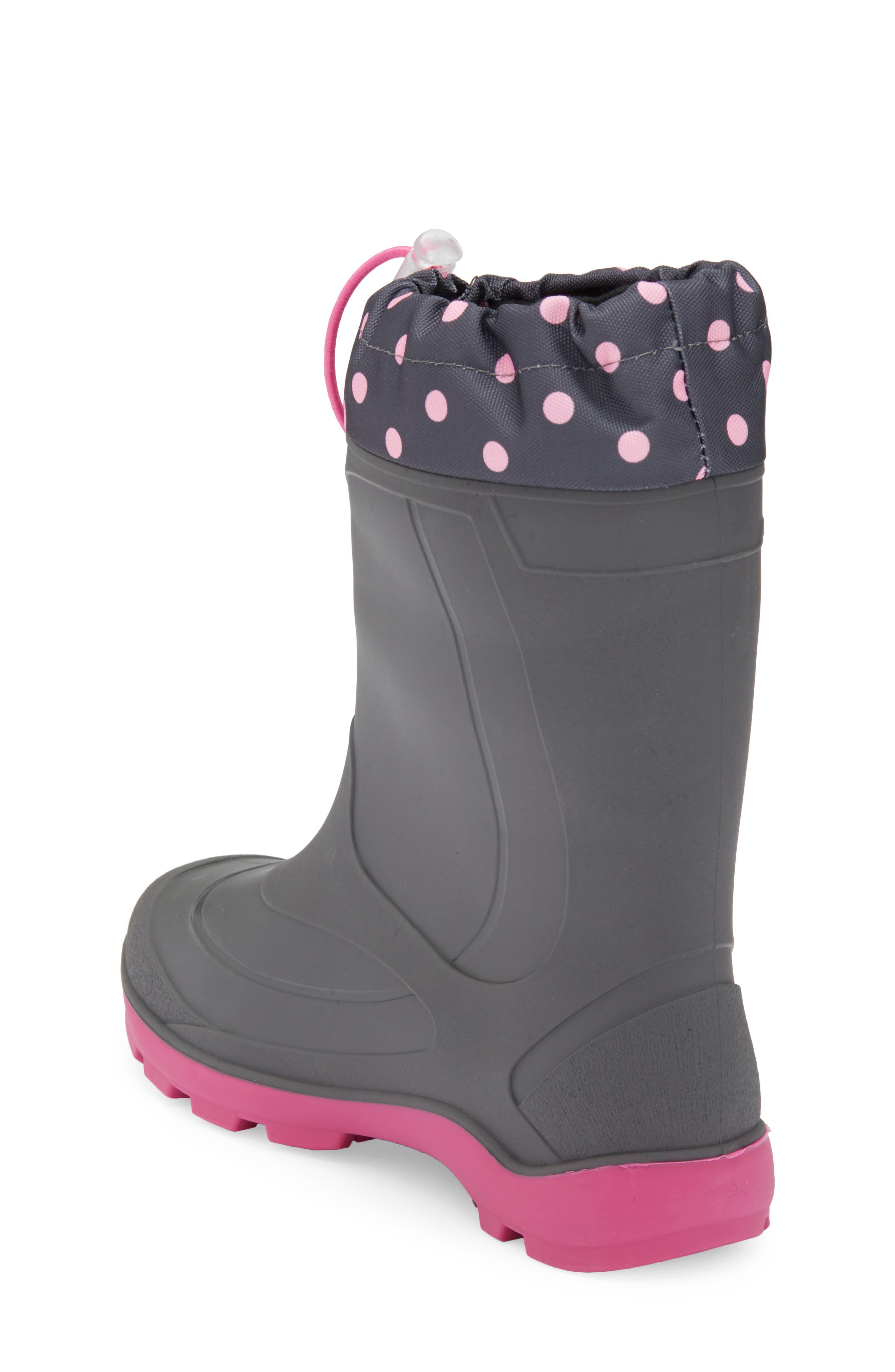 Kamik Kids' Snobuster 2 Waterproof Snow Boot, Alternate, color, Charcoal/ Magenta