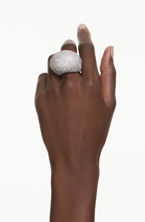 Swarovski Sublima Crystal Cocktail Ring In Silver