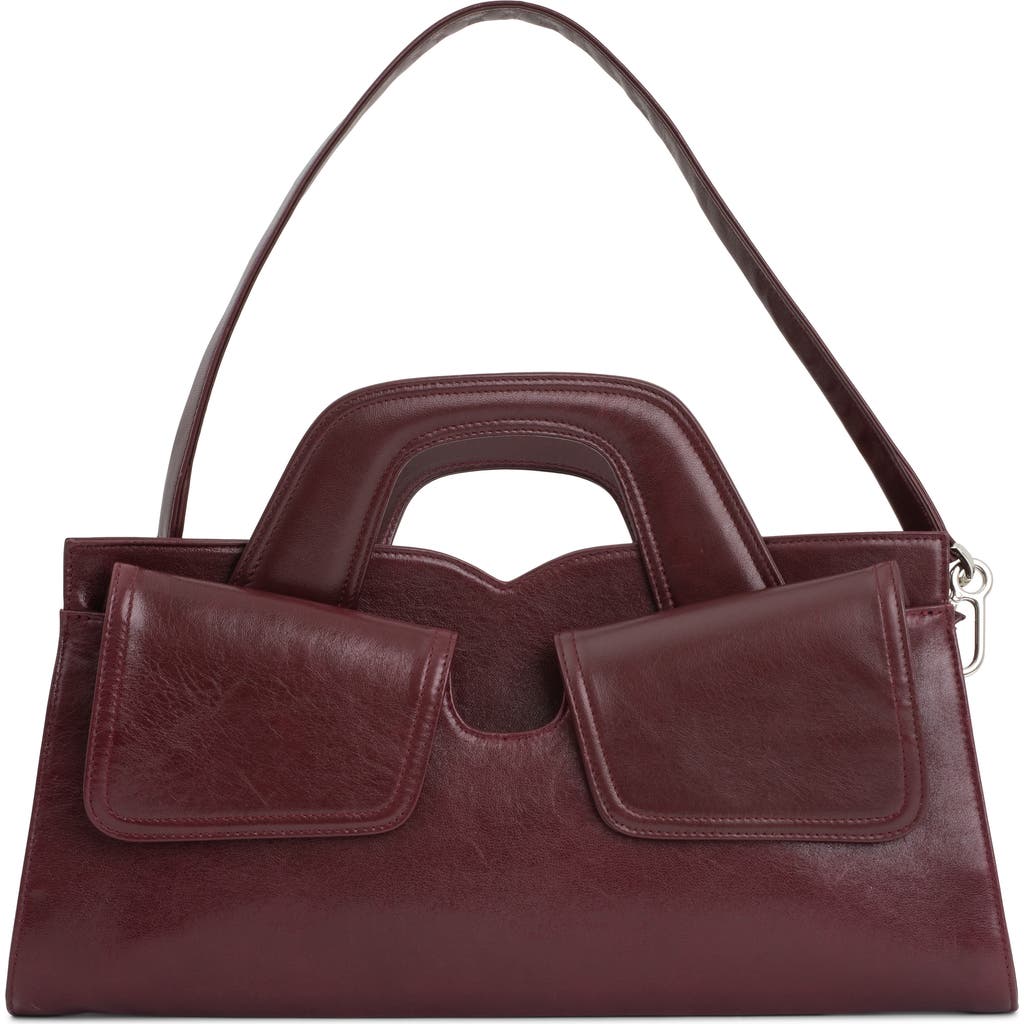 Jeffrey Campbell Lorelai Double Strap Leather Satchel In Wine