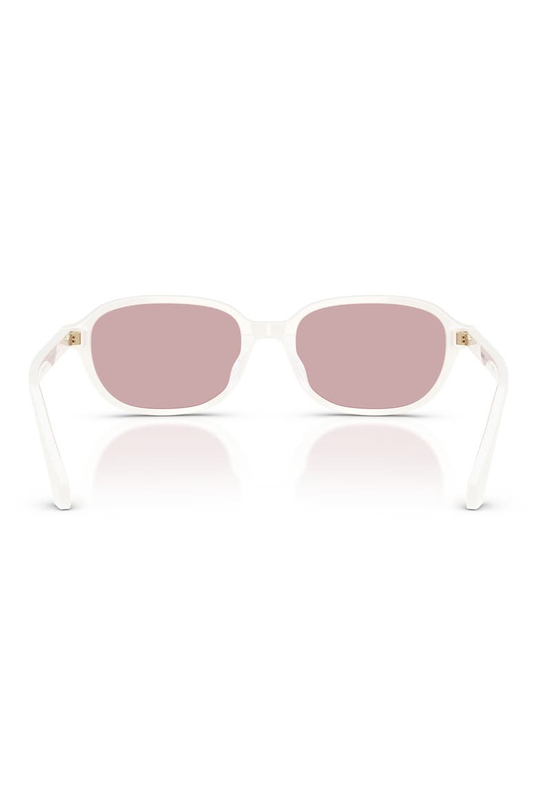 53mm Pillow Sunglasses, Alternate, color, WHITE TALC / PINK MIRROR GOLD