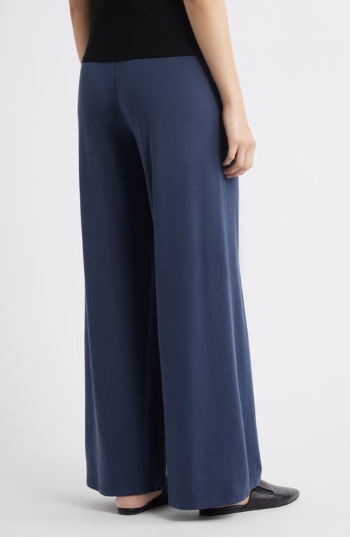 Eileen Fisher High Waist Wide Leg Pants In Blue