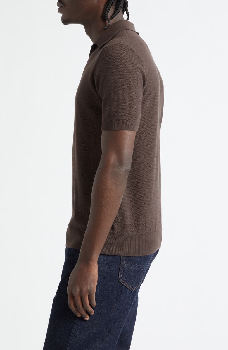 Boglioli Garment Dye Cotton Polo, Alternate, color, Brown