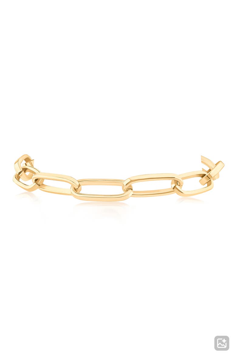 Paper Clip Chain Bracelet (Nordstrom Exclusive), Alternate, color, GOLD
