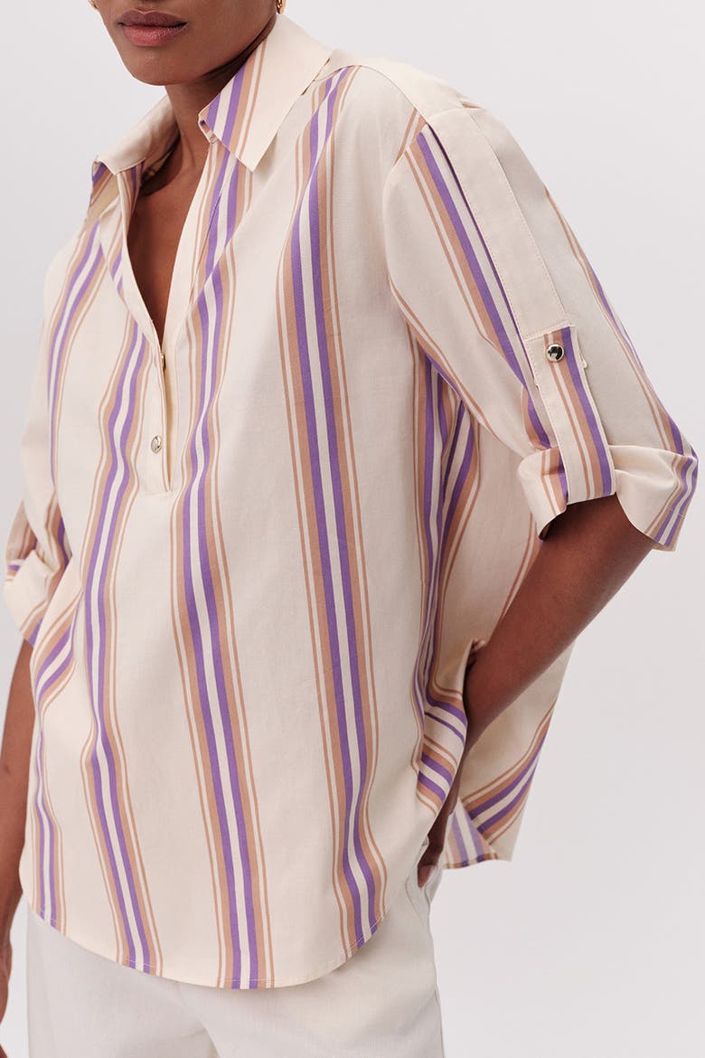 Melissa Short Sleeve Blouse, Alternate, color, Multi Color