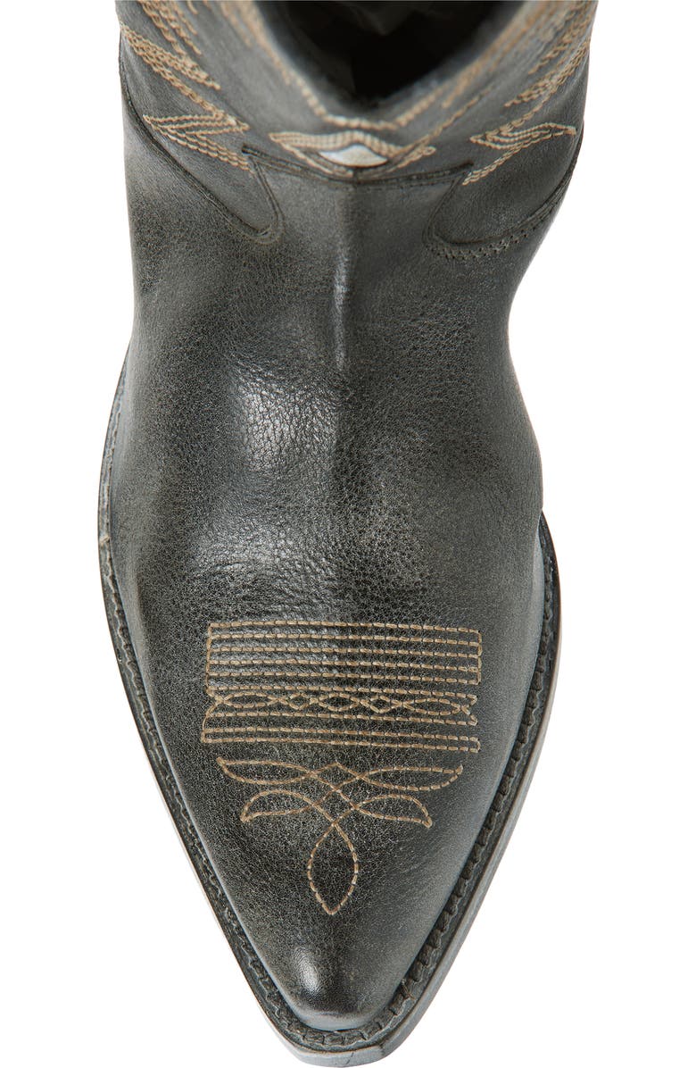 Golden Goose Wish Star Short Western Boot, Alternate, color, Black/ Ecru/ Silver