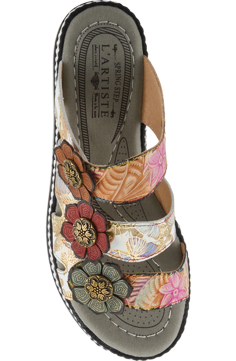 L'Artiste by Spring Step Naomi Platform Slide Sandal, Alternate, color, Tan Multi