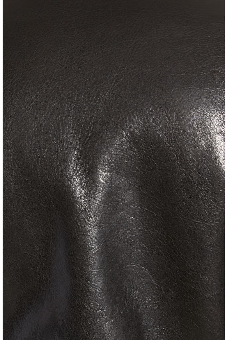 '50s Cowhide Leather Moto Jacket, Alternate, color, BLACK