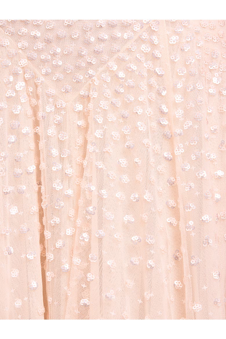 Sequin Cascade Cami Plunge Gown, Alternate, color, Opal/Cream