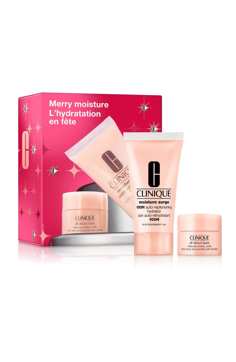 Clinique Merry Moisture: Moisture Surge Mini Skincare Gift Set $41 Value, Main, color,