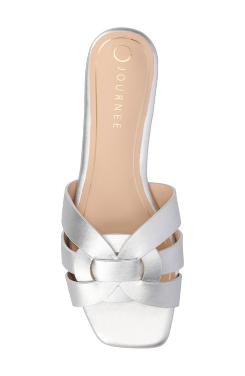 Journee Collection Tru Comfort Arrina Sandal In Silver