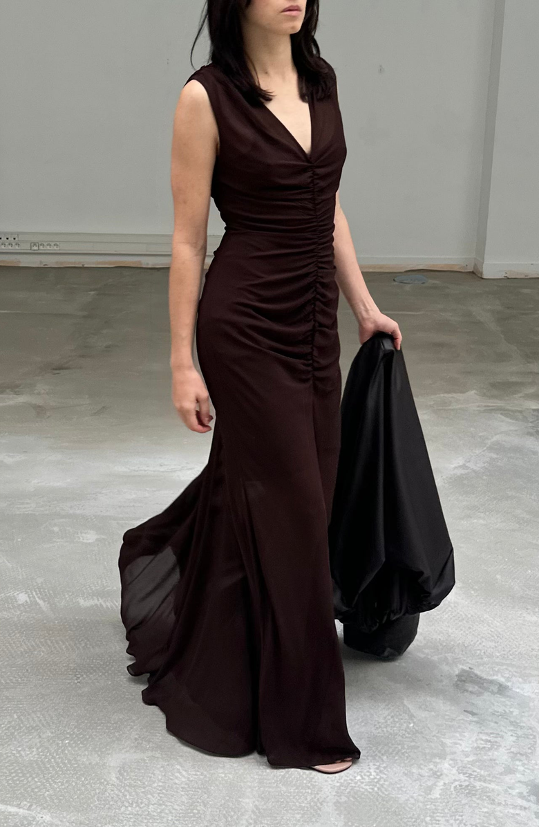 SAEMDI Frankie Dress, Alternate, color, Dark Brown