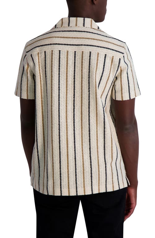 Karl Lagerfeld Striped Slim Fit Camp Shirt