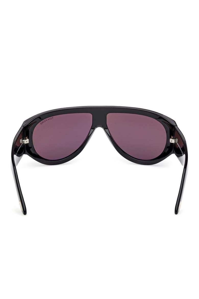 Bronson 60mm Aviator Sunglasses, Alternate, color, SHINY BLACK ECO / SMOKE