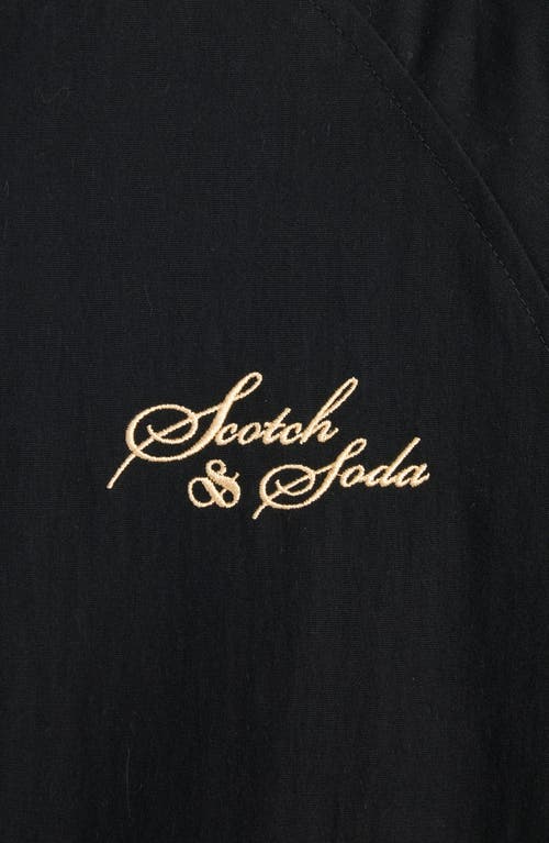 Scotch & Soda Reversible Bomber Jacket In Black