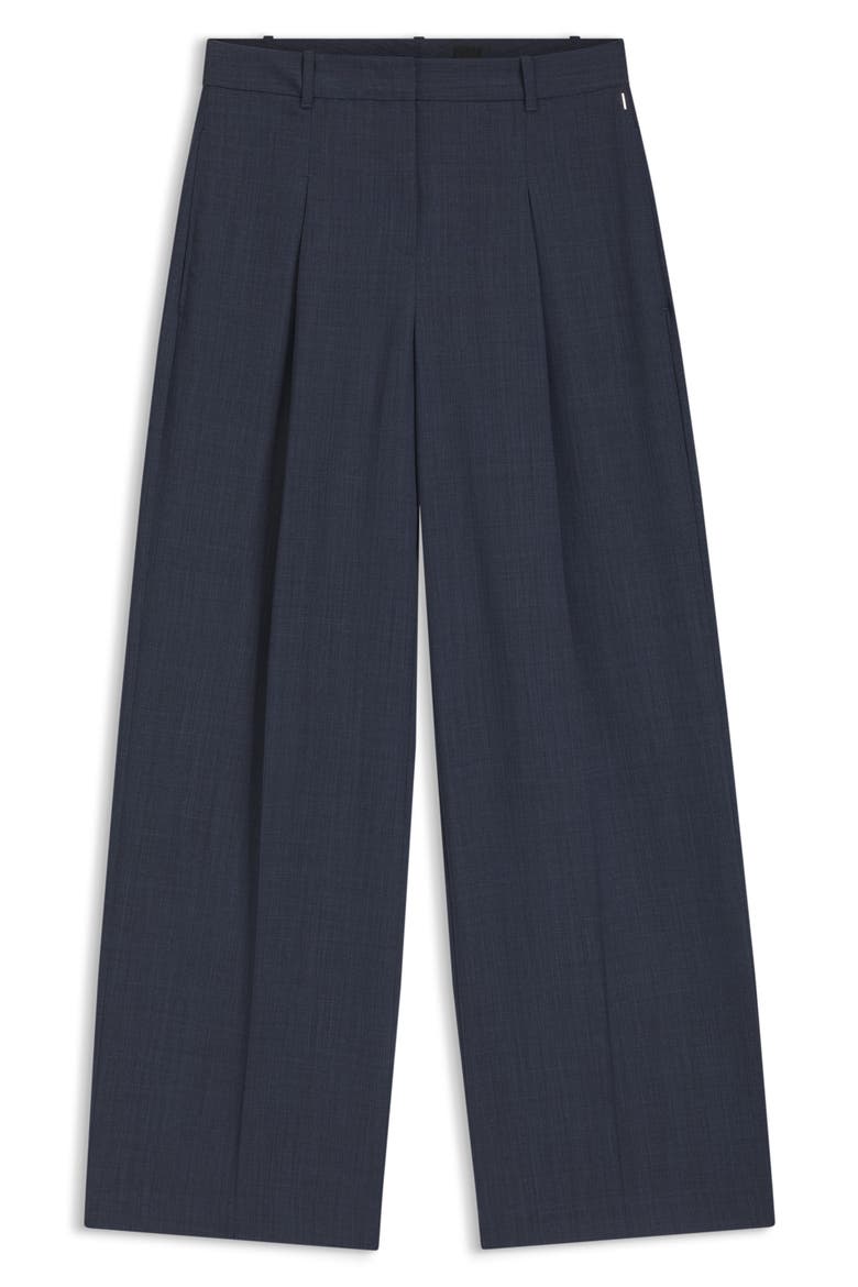 Tiana Flare Leg Virgin Wool Pants, Alternate, color, SKY CAPTAIN