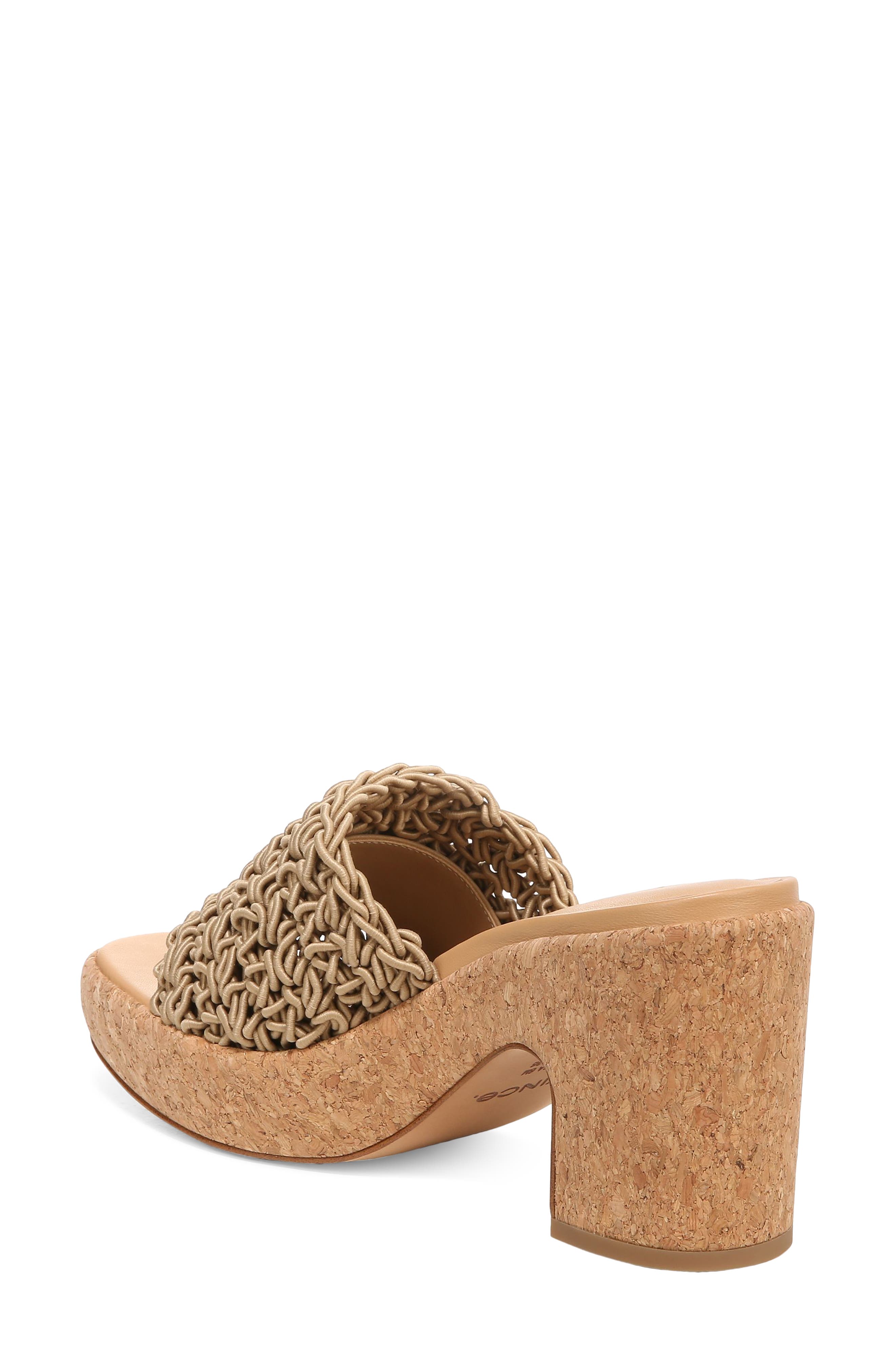 Vince Nicki Platform Slide Sandal, Alternate, color, Sand