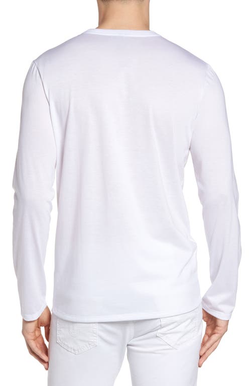 Lacoste Regular Fit Long Sleeve T-shirt In White