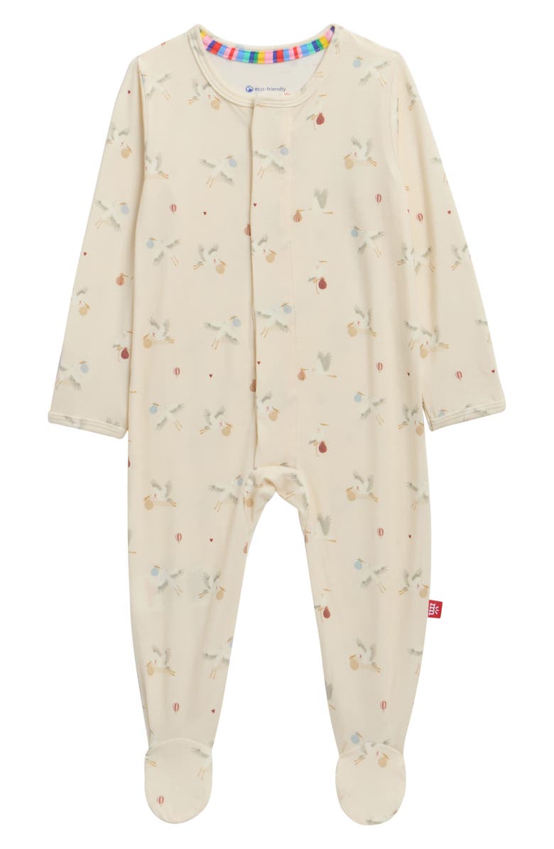 Magnetic Me Special Delivery Magnetic Footie, Main, color, Beige