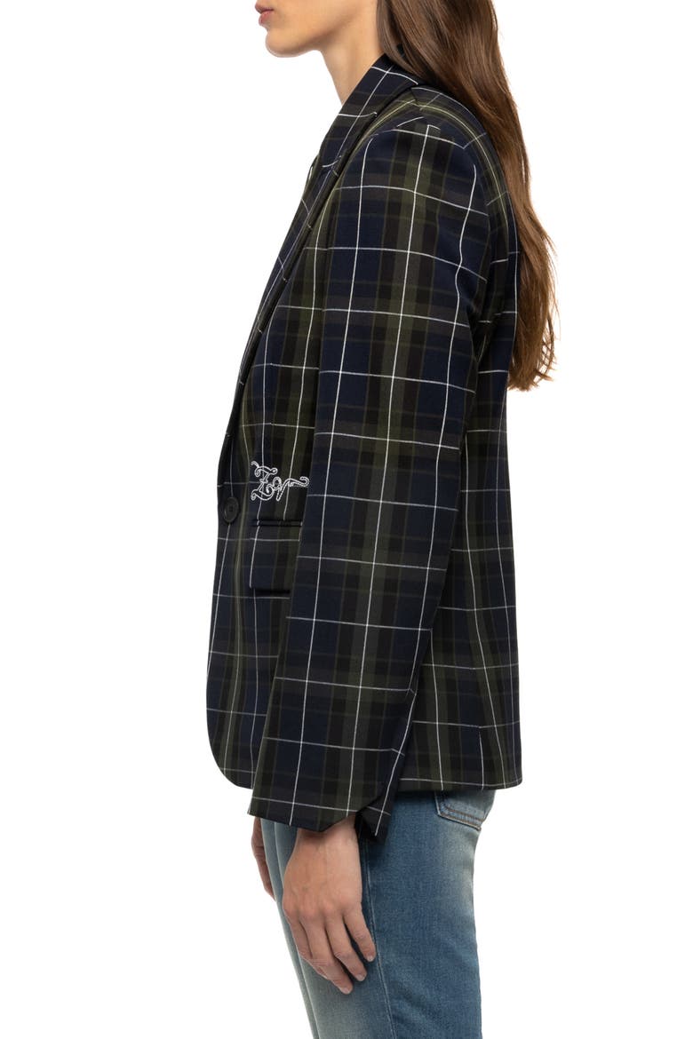 Vavy Tailleur Tartan Blazer, Alternate, color, ENCRE