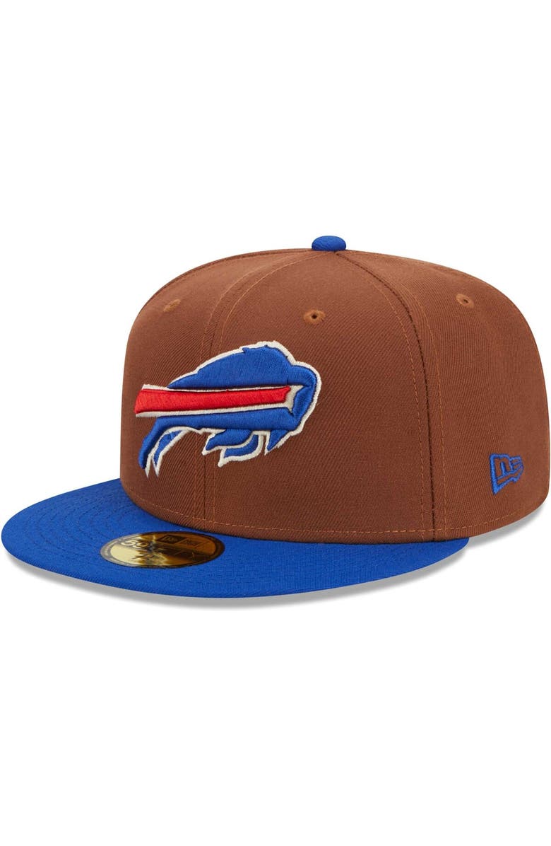 New Era Men's New Era Brown/Royal Buffalo Bills Harvest 60th Anniversary 59FIFTY Fitted Hat, Alternate, color, 