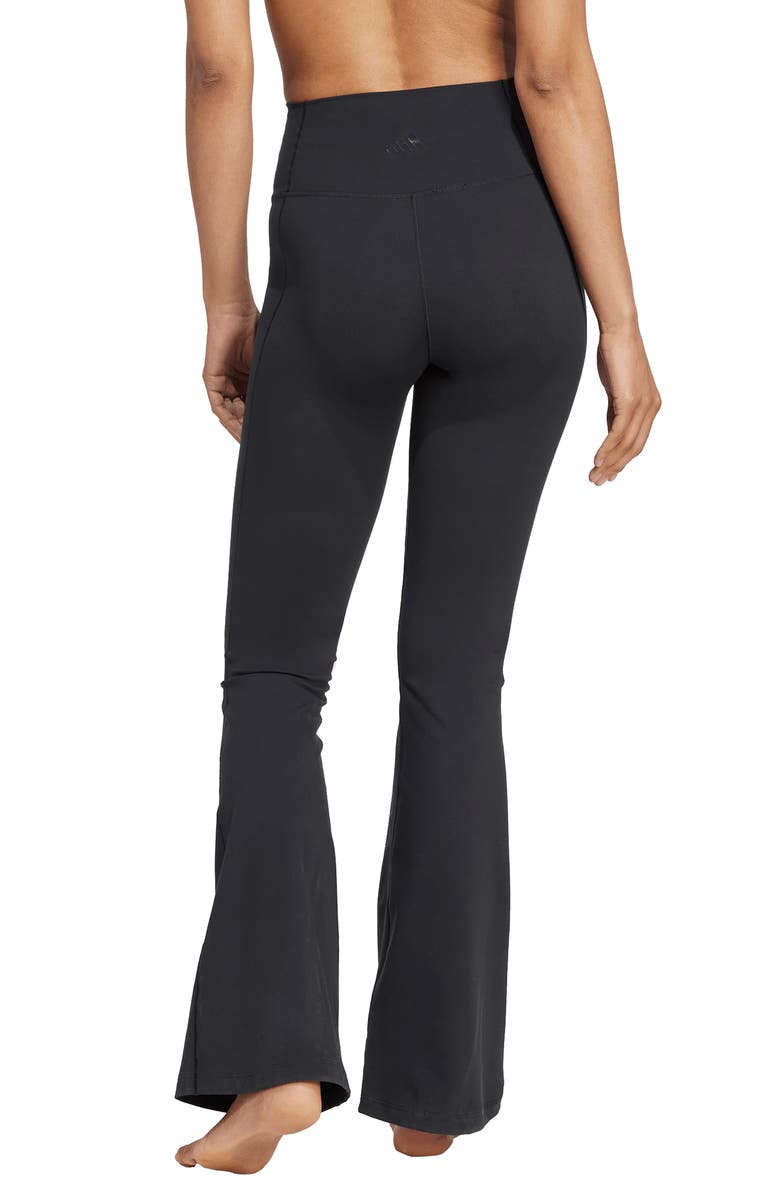 adidas All Me Flare Leggings, Alternate, color, Black/ Black