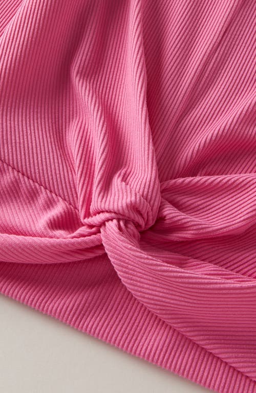 Zella Girl Kids' Ballet Crop Rib T-shirt In Pink