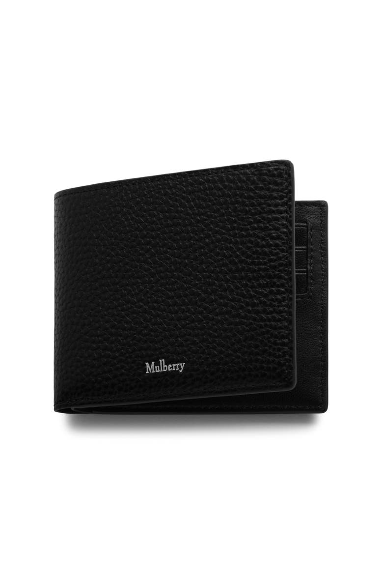 8 Card Leather Wallet, Main, color, Black