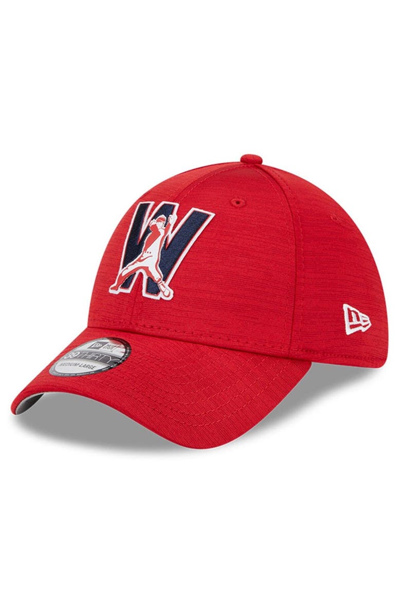 New Era Men's New Era  Red Washington Nationals 2023 Clubhouse 39THIRTY Flex Hat, Main, color, 