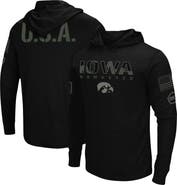 COLOSSEUM Men's Colosseum Black Iowa Hawkeyes OHT Military Appreciation Hoodie Long Sleeve T-Shirt