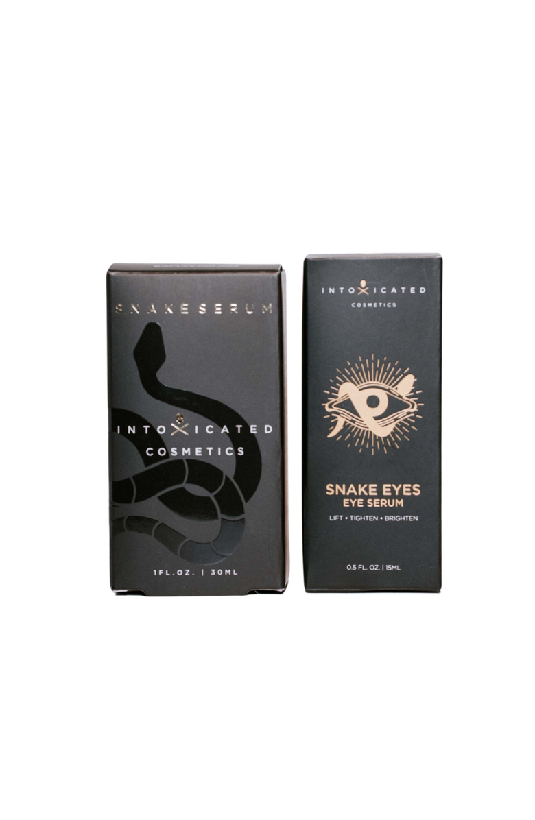 Intoxicated Cosmetics Snake Bundle (Snake Serum & Snake Eyes Eye Serum) | Anti-Aging Formulas with Vegan Snake Peptides | Lifting Formula for Daily Moisture and Eye Contour, Main, color, NO COLOR