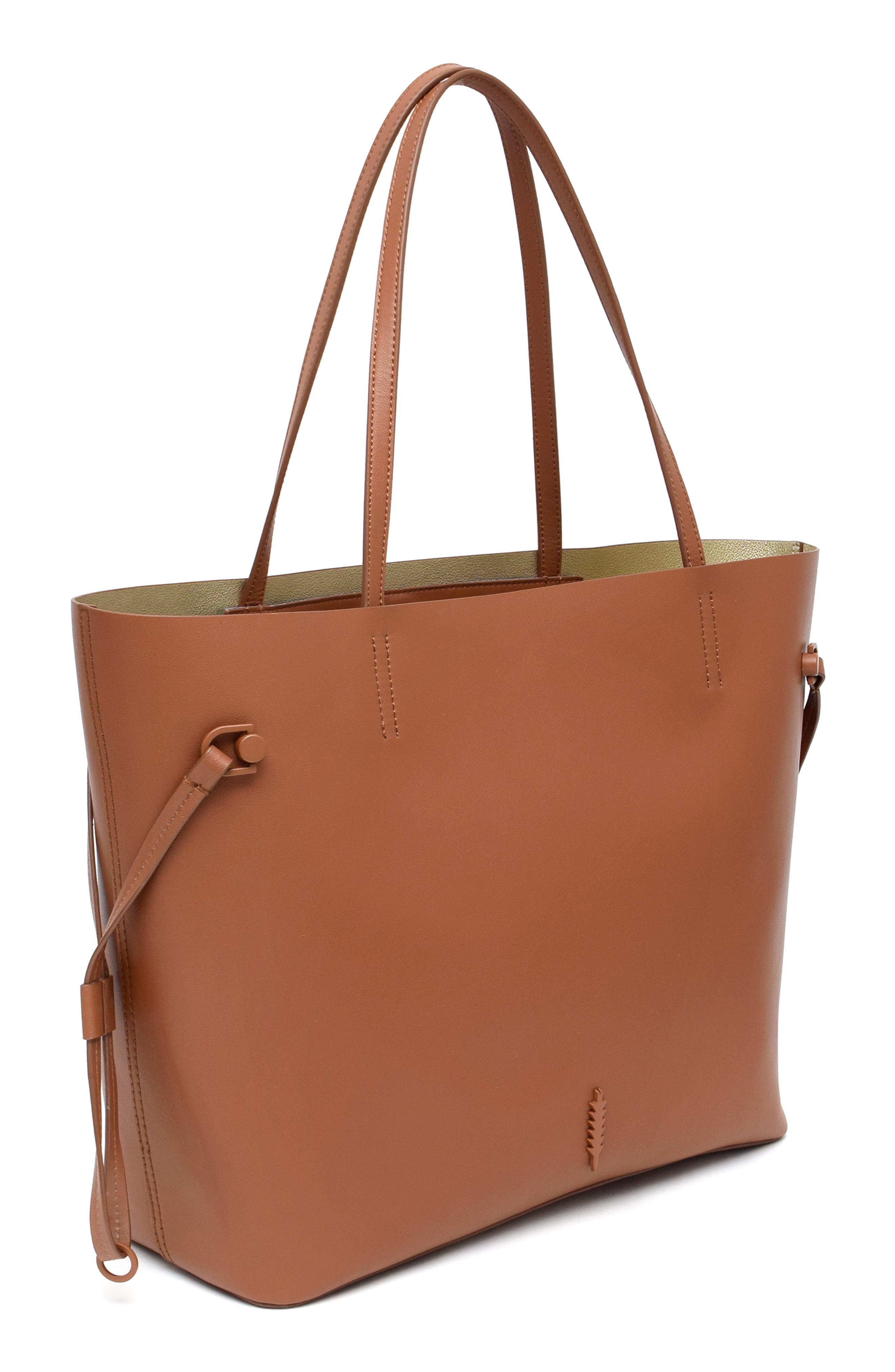 Thacker Kiera Leather Tote, Alternate, color, Cognac