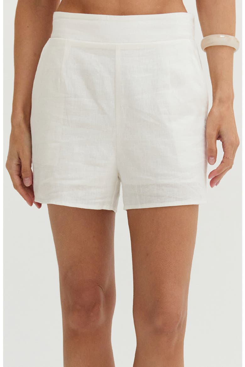 Easy Wear Linen Blend Shorts, Main, color, White