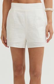 CRESCENT Easy Wear Linen Blend Shorts