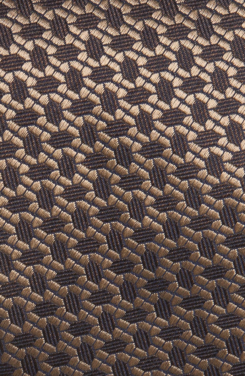 Canali Geometric Silk Tie, Alternate, color, Brown