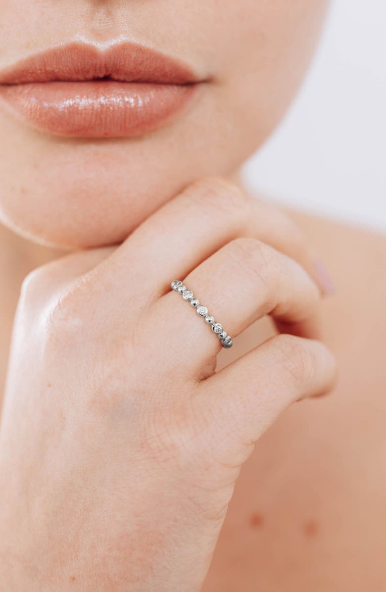 Anzie Dew Drop Band Ring, Alternate, color, Silver/ Sapphire