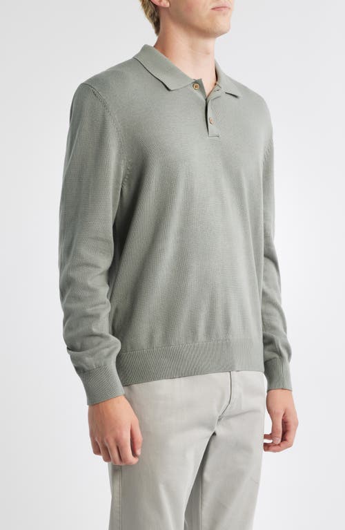 Alex Crane Feather Organic Cotton Polo Sweater In Blue