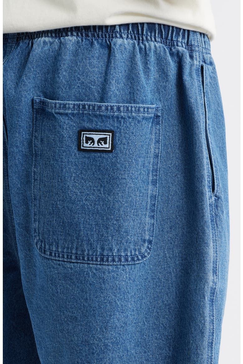 Easy Pull-On Denim Shorts, Alternate, color, LIGHT INDIGO