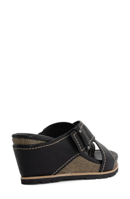 Donald Pliner Platform Wedge Sandal In Black