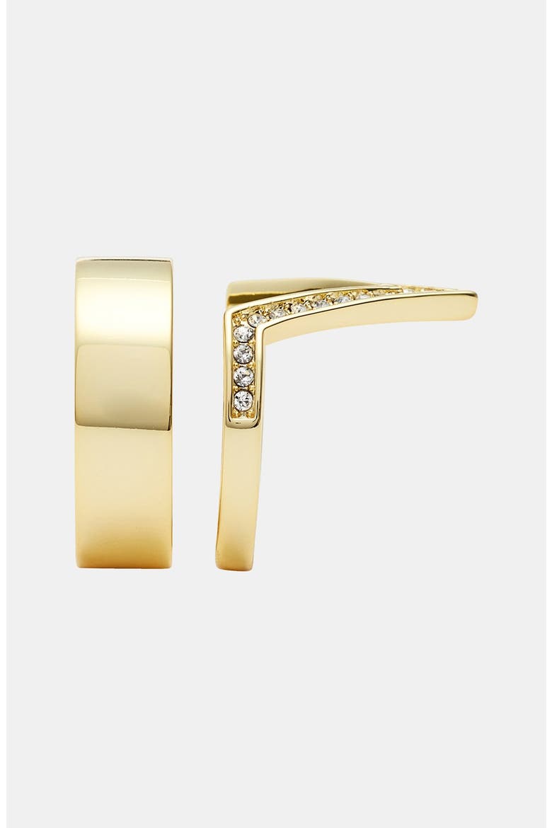 Pavé V Ring & Band Ring, Alternate, color, GOLD