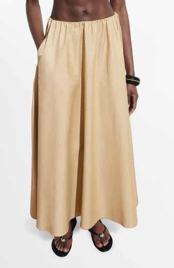MANGO Cotton Blend Maxi Skirt