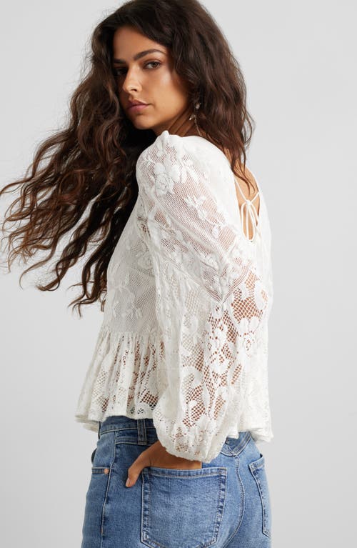 TREASURE & BOND TREASURE & BOND LACE PEPLUM TOP 
