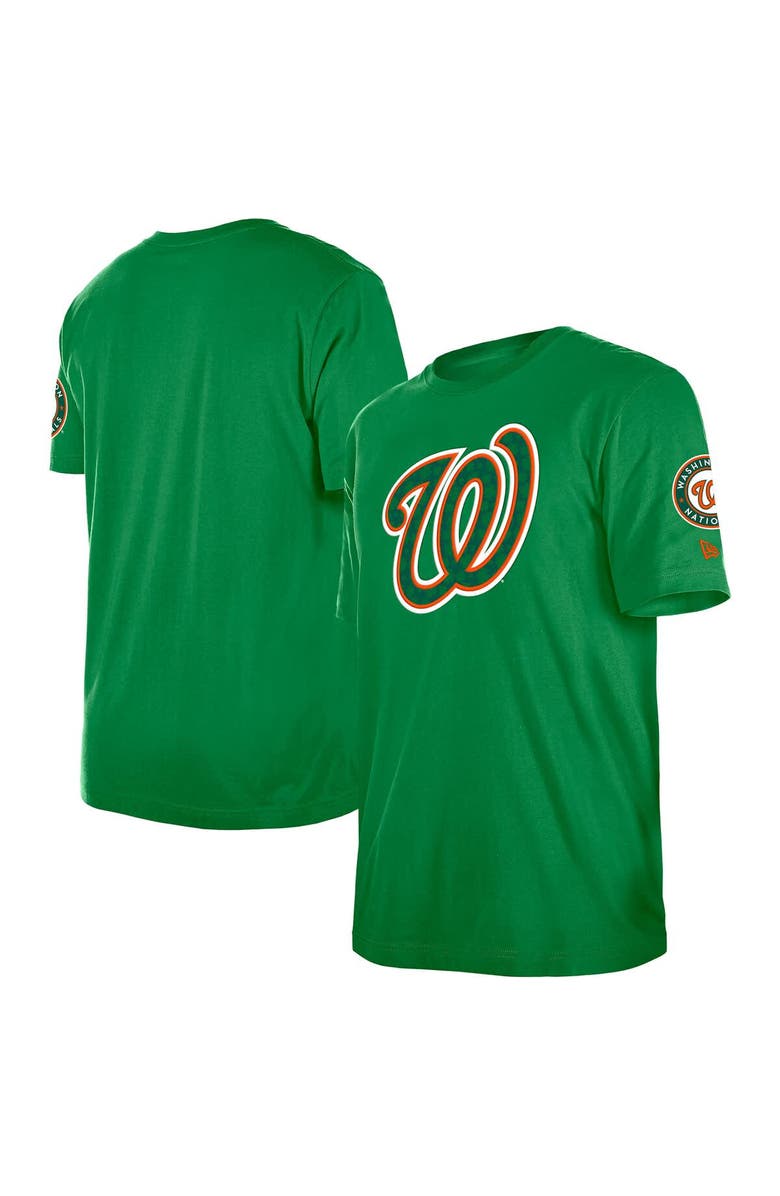 New Era Men's New Era Kelly Green Washington Nationals St. Patrick's Day Shamrock Fill T-Shirt, Alternate, color, Kelly Green