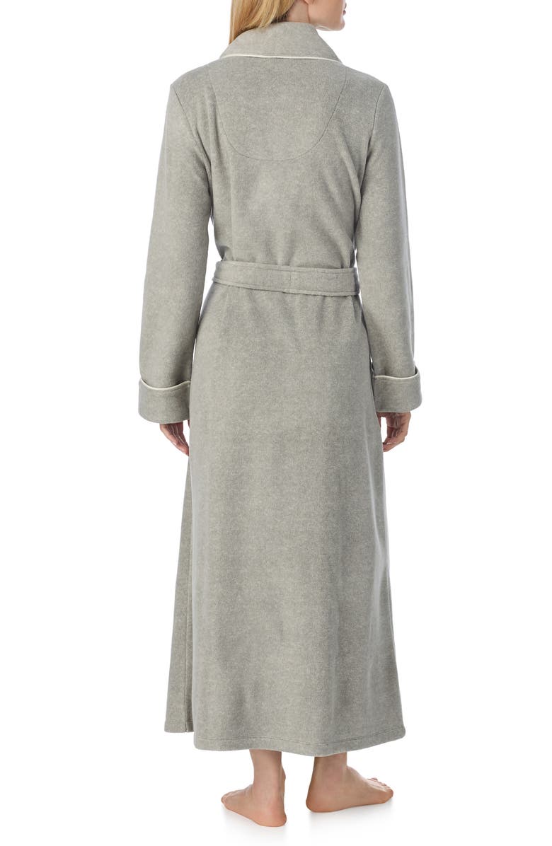 Lauren Ralph Lauren Monogram Fleece Robe, Alternate, color, Grey Heather