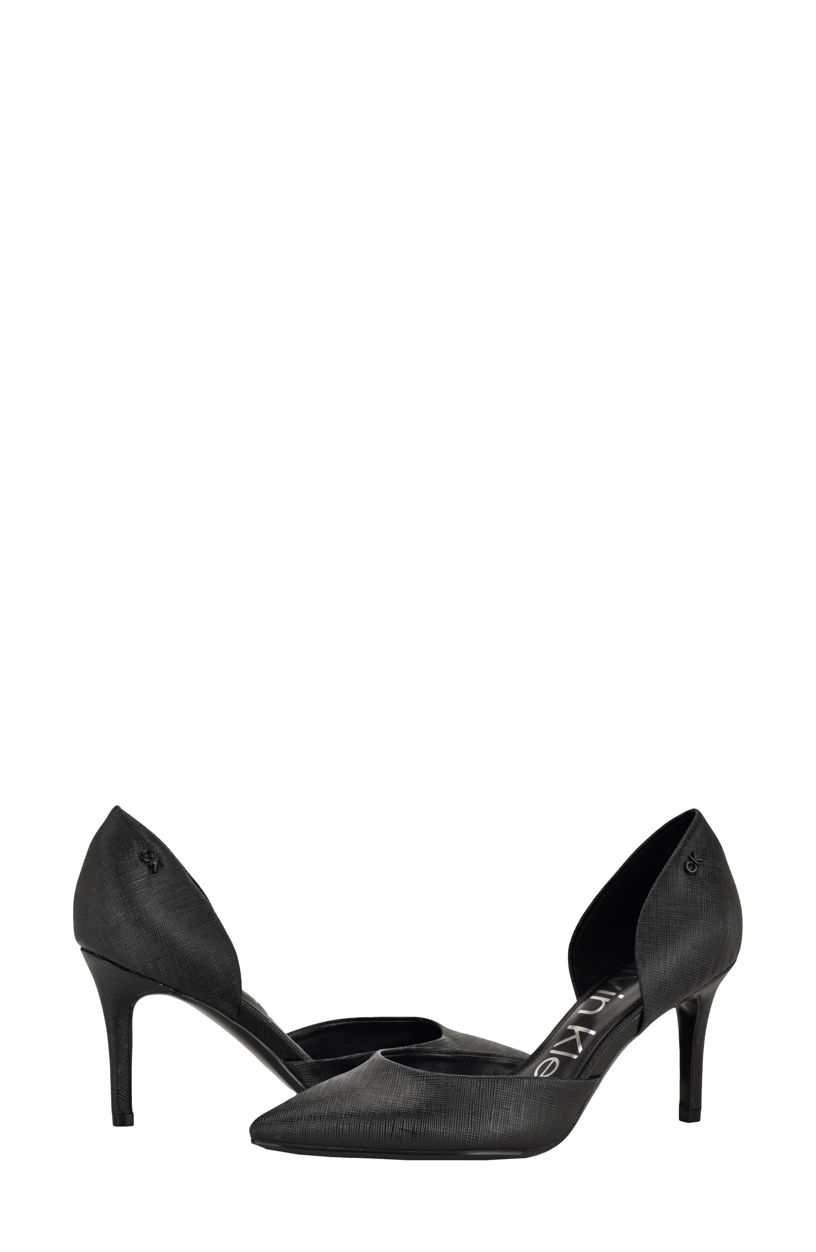 Gloria d'Orsay Pump, Alternate, color, BLACK FABRIC