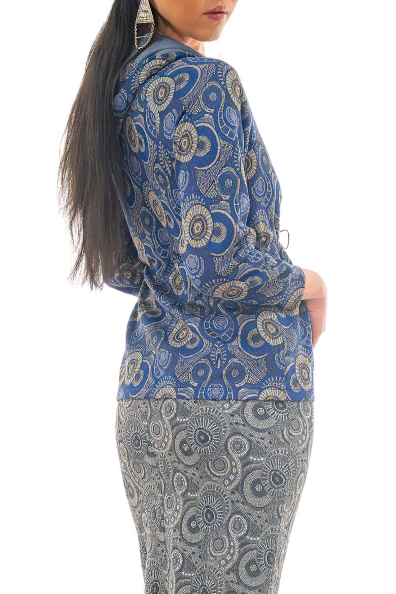 Dakar Jacquard Zip Front Hoodie, Alternate, color, BLUE