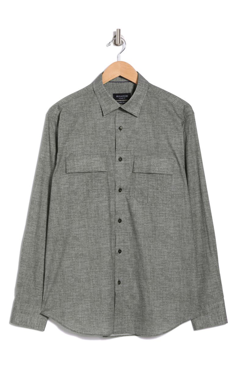 Bugatchi Julian Long Sleeve Woven Shirt, Alternate, color,