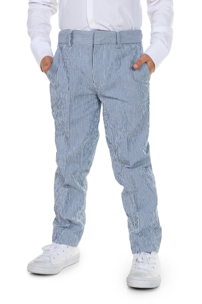 Kids' Seersucker Suit, Alternate, color, BLUE