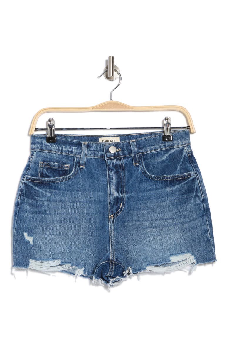 Clark High Waist Denim Shorts, Alternate, color, BRENTWOOD