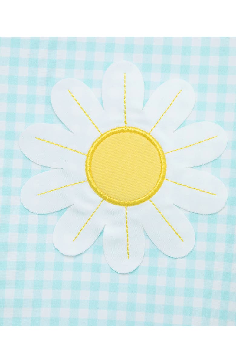 Little Me Daisy Rashguard Top & Bikini Bottoms Set, Alternate, color, Blue